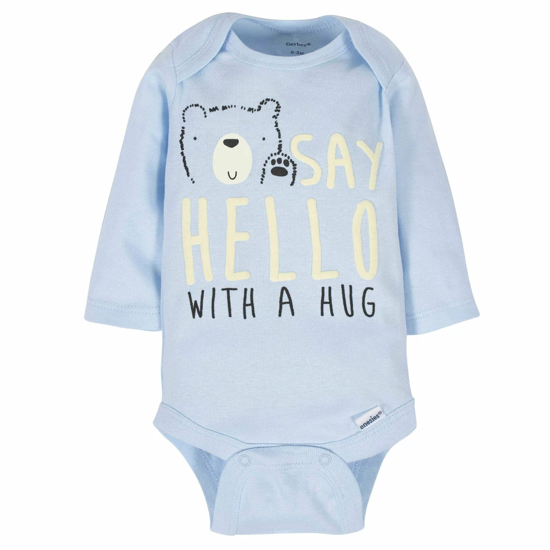 Coupon 👏 Gerber® 6-Pack Baby Boys Bear Long Sleeve Onesies® Bodysuits ✨ 7 Gerber® 6-Pack Baby Boys Bear Long Sleeve Onesies® Bodysuits
