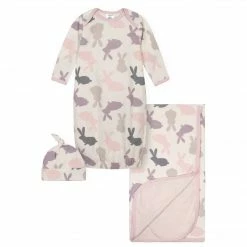 Gerber® BabyPreemie - 24M 3-Piece Baby Girls Bunny Gown, Cap And Blanket Gift Set