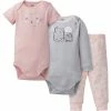 Gerber® 3-Piece Baby Girls Purrfectly Cute Onesies® Bodysuits & Pants Set BabyPreemie - 24M