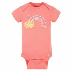 Gerber® BabyPreemie - 24M 5-Pack Baby Girls Rainbow Short Sleeve Onesies® Bodysuits