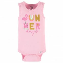 Gerber® See What's New 4-Pack Baby Girls Summer Blossom Tank Onesies® Bodysuits