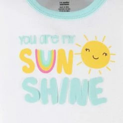 Gerber® See What's New 4-Pack Baby Girls Dots Of Rainbows Short Sleeve Onesies® Bodysuits