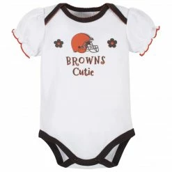 NFL Cleveland Browns Baby Girls Short Sleeve Bodysuits