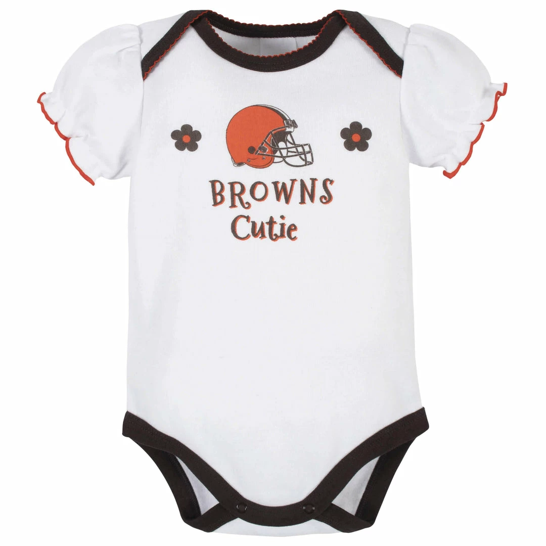 Best reviews of ❤️ NFL Cleveland Browns Baby 👧 Girls Short Sleeve Bodysuits 👍 2 NFL Cleveland Browns Baby Girls Short Sleeve Bodysuits
