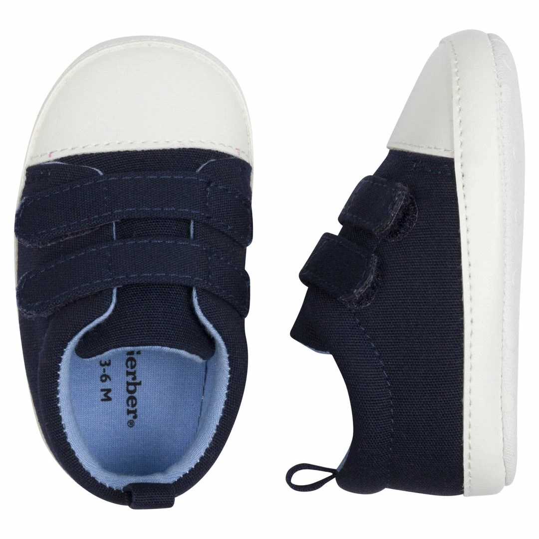 Deals 🌟 Gerber® Baby Boys Navy Canvas 👟 Shoes 🤩 4 Gerber® Baby Boys Navy Canvas Shoes