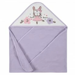 Gerber® 2-Pack Baby Girls Bunny Ballerina Hooded Towels Bath