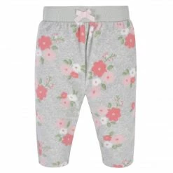 Gerber® 4-Pack Baby Girls Floral Microfleece Pants