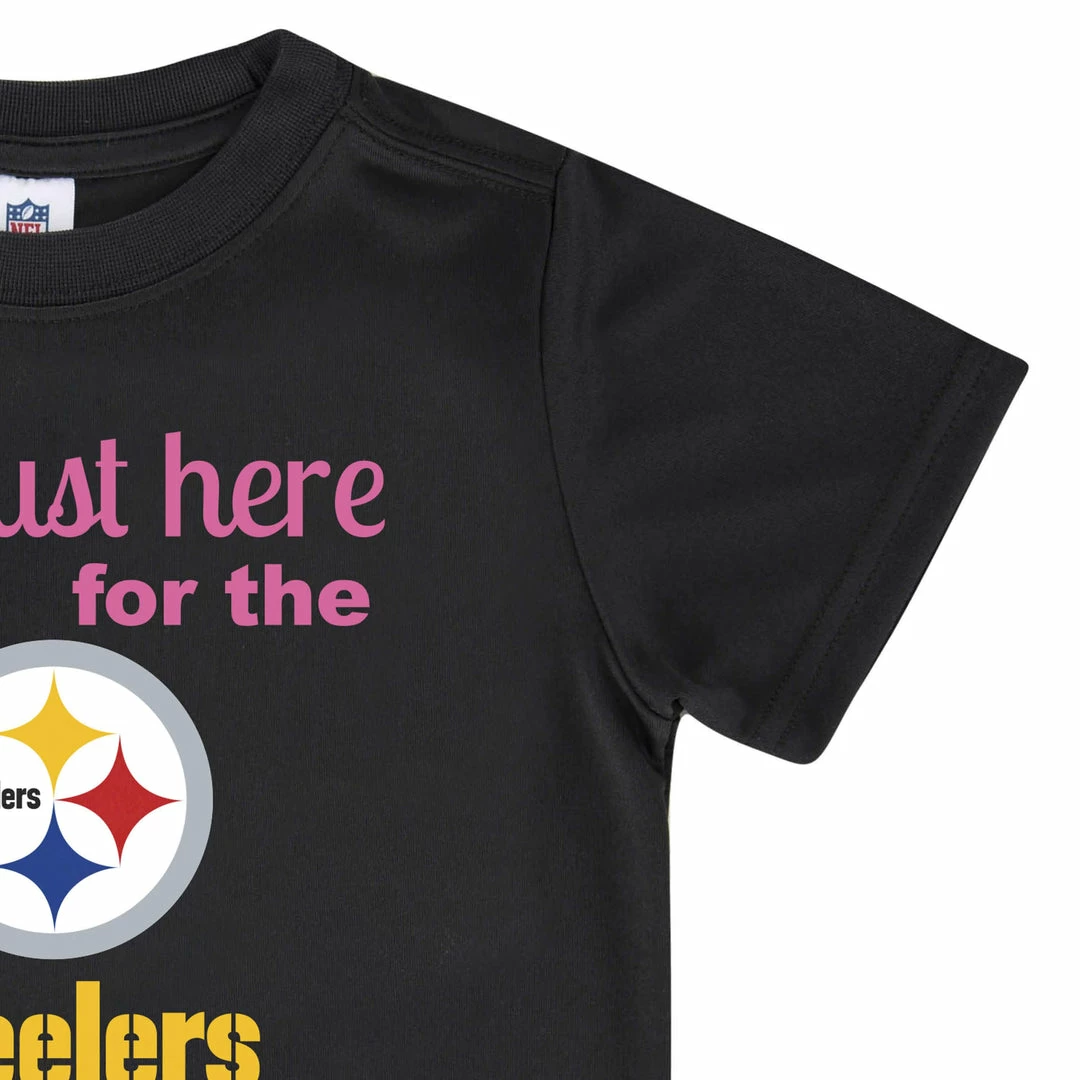 Hot Sale โจ NFL Pittsburgh Steelers ๐ง Girls Short Sleeve Tee ๐ Shirt ๐ 3 NFL Pittsburgh Steelers Girls Short Sleeve Tee Shirt