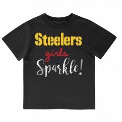 NFL Pittsburgh Steelers Girls Sparkle Short Sleeve Tee
