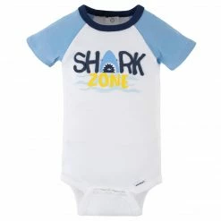 Gerber® 4-Pack Baby Boys Shark Zone Short Sleeve Onesies® Bodysuits See What's New