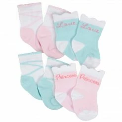 Gerber® 10-Pack Baby Girls Fairy Tale & White Wiggle Proof® Socks