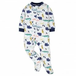 Gerber® BabyPreemie - 24M 2-Pack Baby Boys Zoo & Rhino Fleece Pajamas
