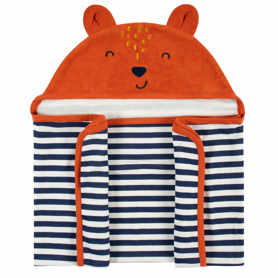 Brand new 🛒 Gerber® Boys Fox Bath Wrap ✔️ 1 Gerber® Boys Fox Bath Wrap