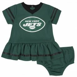NFL New York Jets Baby Girls Dress And Diaper Cover Set