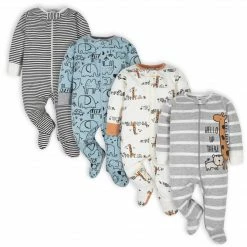 Gerber® BabyPreemie - 24M 4-Pack Baby Boys Jungle Sleep N' Plays