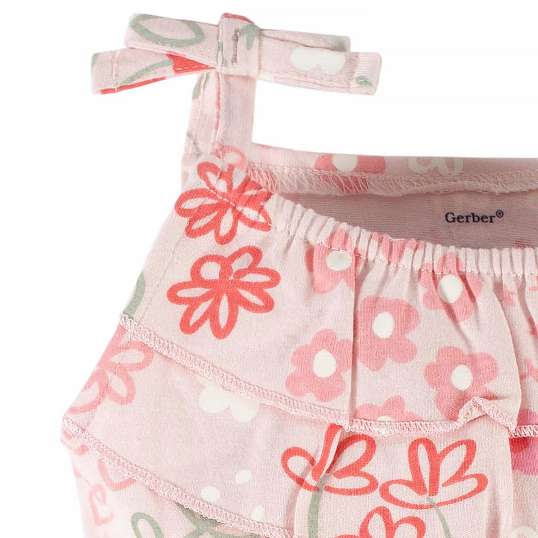 Cheap 👏 Gerber® 2-Pack Baby & Toddler 👧 Girls Cherry Kisses Tank Rompers ⭐ 5 Gerber® 2-Pack Baby & Toddler Girls Cherry Kisses Tank Rompers