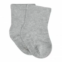 Gerber® 8-Pack Baby & Toddler Gray Heather Wiggle Proof® Jersey Crew Socks