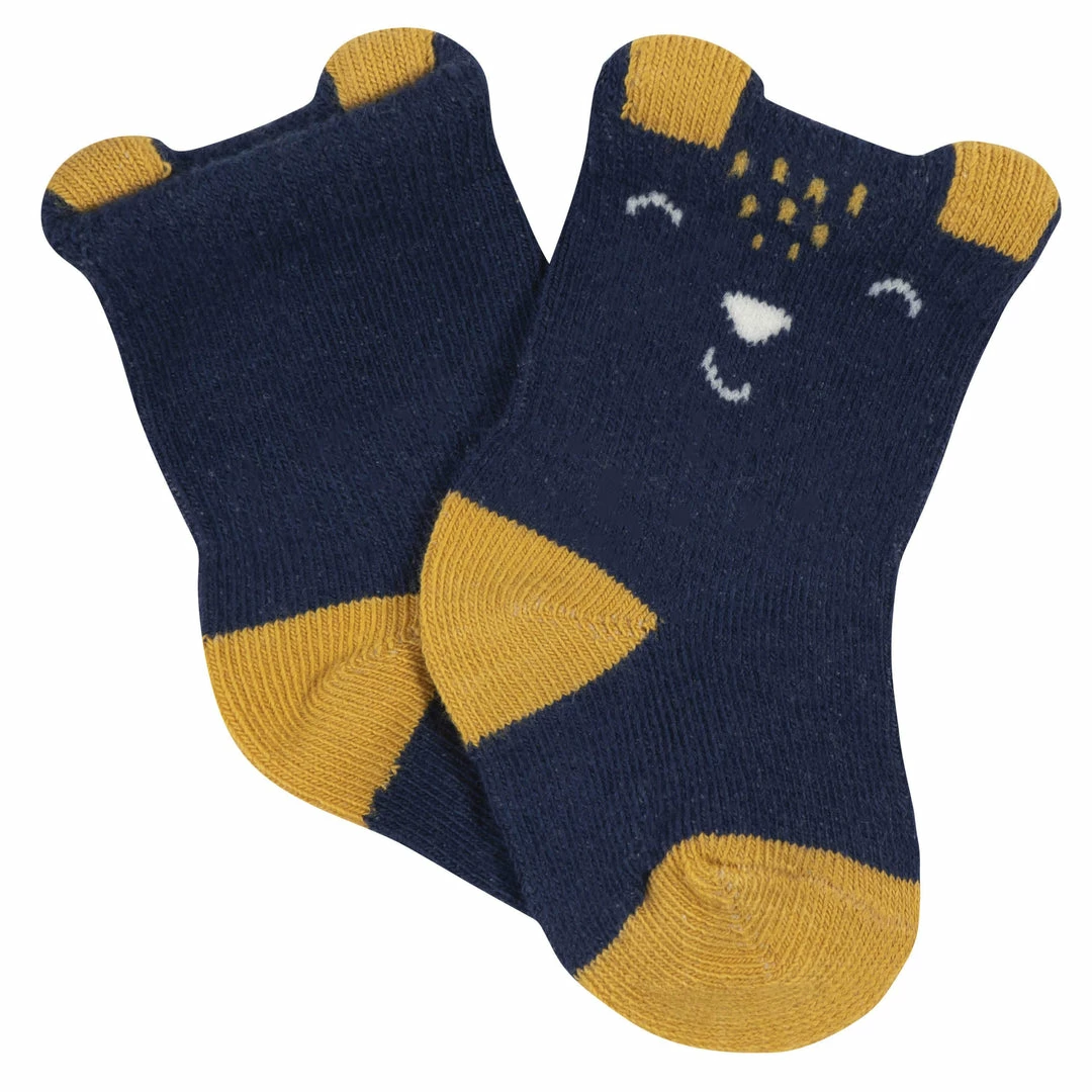 Outlet 👍 Gerber® 6-Pack Baby Boys Fox Wiggle Proof® Jersey Crew 🧦 Socks BabyPreemie - 24M ✨ 7 Gerber® 6-Pack Baby Boys Fox Wiggle Proof® Jersey Crew Socks BabyPreemie - 24M