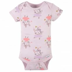 Gerber® BabyPreemie - 24M 4-Pack Baby Girls Bunny Ballerina Short Sleeve Onesies® Bodysuits