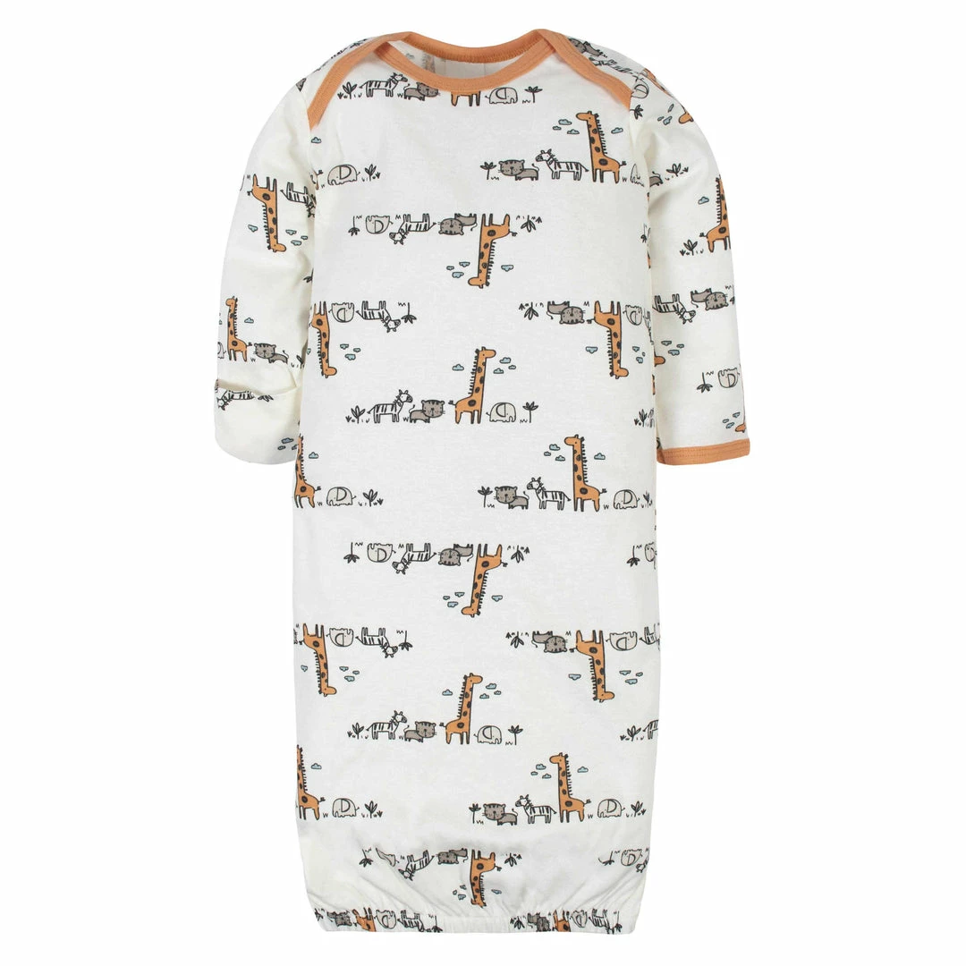 Coupon 🧨 Gerber® 4-Pack Baby Boys Jungle Gowns ❤️ 3 Gerber® 4-Pack Baby Boys Jungle Gowns