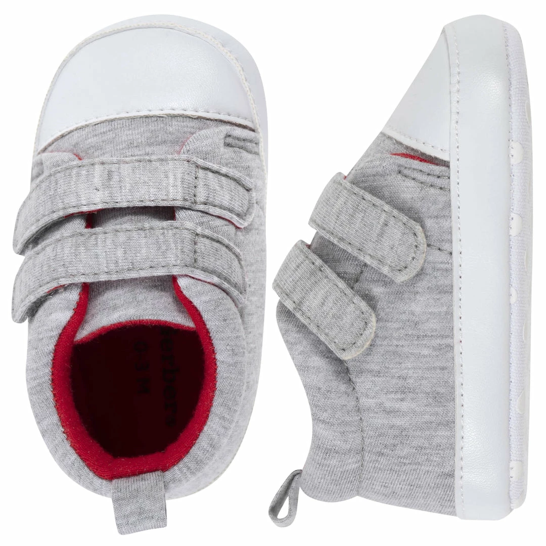 Promo 🛒 Gerber® BabyPreemie - 24M Baby Boys Heather Gray 👟 Shoes 😍 4 Gerber® BabyPreemie - 24M Baby Boys Heather Gray Shoes
