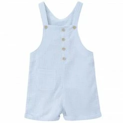 Gerber® Kids Infant & Toddler Neutral Blue Gauze Shortall BabyPreemie - 24M