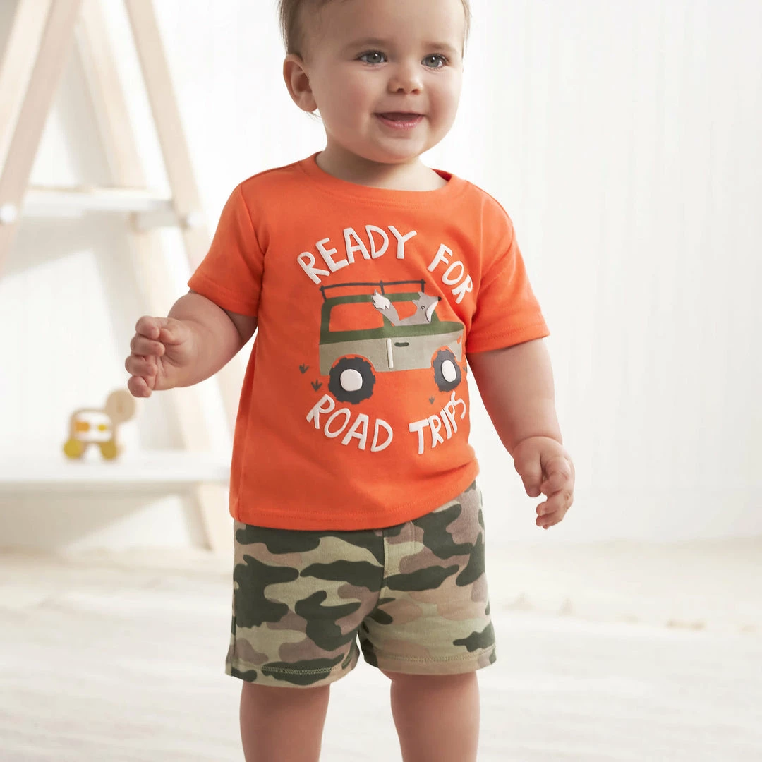 Wholesale 🤩 Gerber® See What's New 4-Piece Infant & Toddler Boys Camping Fun Tees, Shorts & Pants Set 🎁 3 Gerber® See What's New 4-Piece Infant & Toddler Boys Camping Fun Tees, Shorts & Pants Set