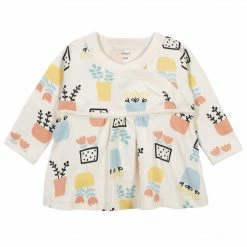 Gerber® 3-Piece Baby Girls Comfy Stretch Flower Pot Shirt, Footed Pant And Cap Set