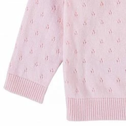 Gerber® Baby & Toddler Girls Pink Pointelle Cardigan