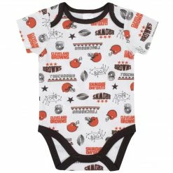 NFL Cleveland Browns 3-Piece Baby Boys Bodysuit, Bib, And Cap Set