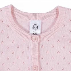 Gerber® Baby & Toddler Girls Pink Pointelle Cardigan