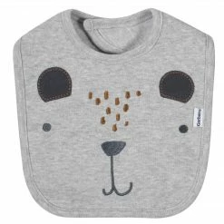 Gerber® Organic 3-Piece Baby Boys Bear Bib And Burp Set BabyPreemie - 24M