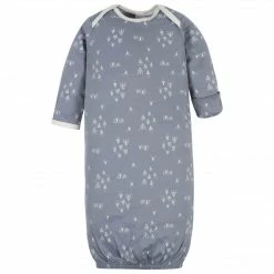 Gerber® 4-Piece Organic Baby Boys Wild Guy Gowns & Caps BabyPreemie - 24M