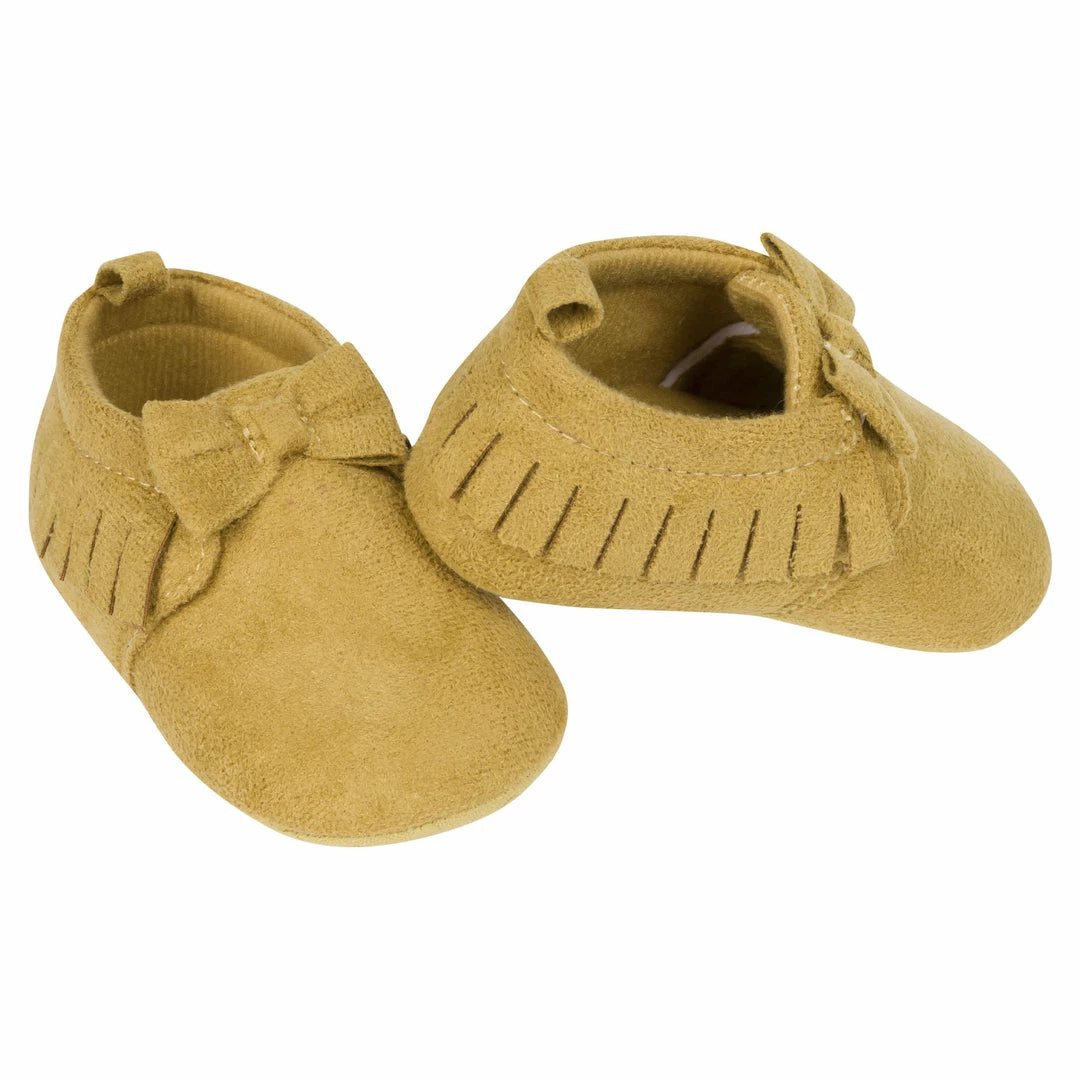Deals ✨ Gerber® BabyPreemie - 24M Baby 👧 Girls Taupe Fringe Faux Suede 👟 Shoes 🛒 1 Gerber® BabyPreemie - 24M Baby Girls Taupe Fringe Faux Suede Shoes