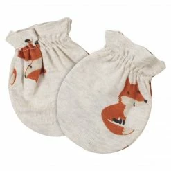 Gerber® 4-Pack Baby Boys Fox No Scratch Mittens