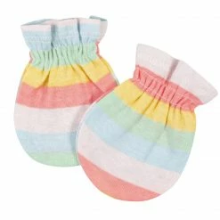 Gerber® BabyPreemie - 24M 3-Pack Baby Girls Rainbow No Scratch Mittens