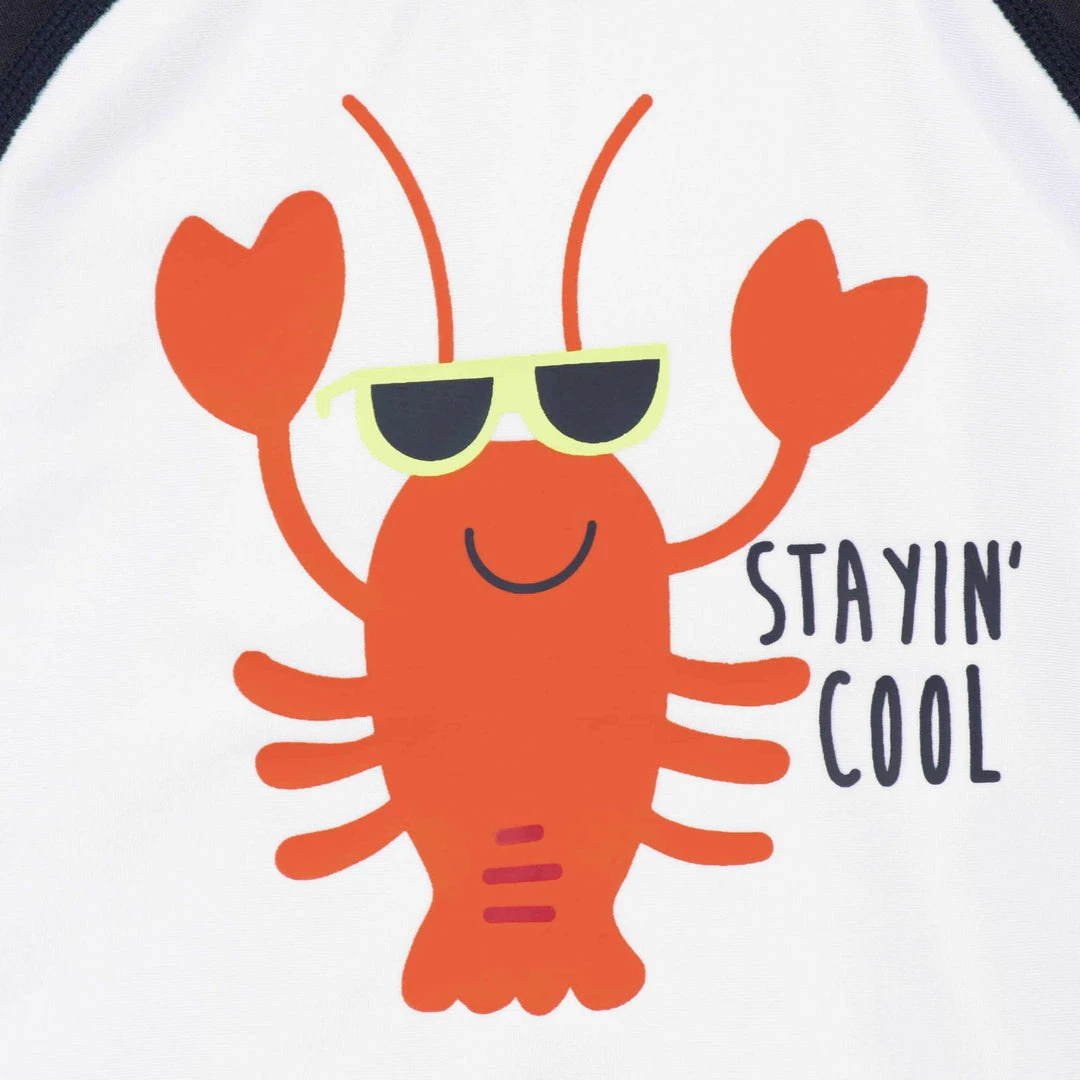 Coupon 😀 Gerber® 2-Piece Baby & Toddler Boys Lobster Swim Trunks & Rash Guard Set 🎉 6 Gerber® 2-Piece Baby & Toddler Boys Lobster Swim Trunks & Rash Guard Set