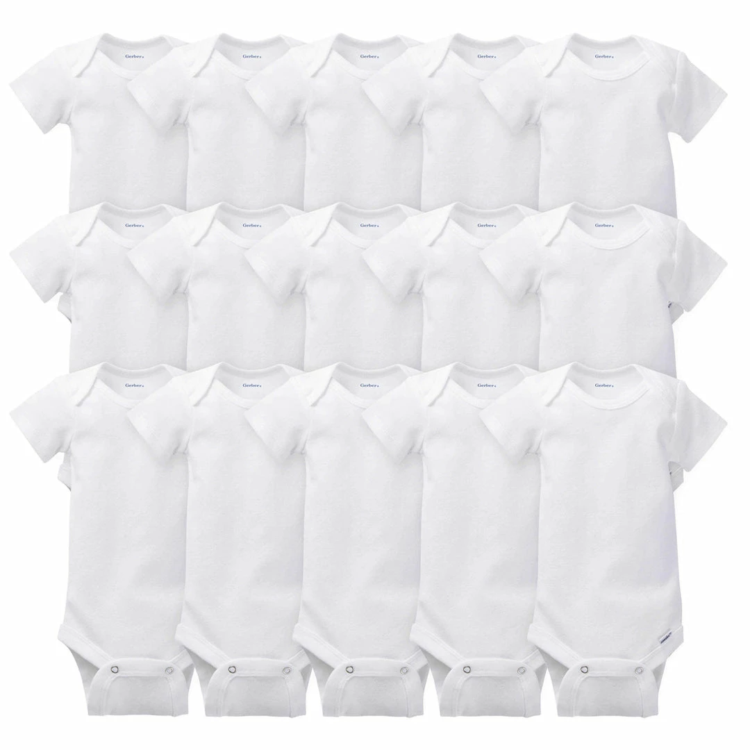 Top 10 🌟 Gerber® 15-Pack White Onesies® Bodysuits Bundle 😉 1 Gerber® 15-Pack White Onesies® Bodysuits Bundle