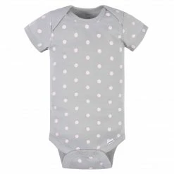 Gerber® 3-Pack Baby Girls Comfy Stretch Floral Leopard Short Sleeve Onesies® Bodysuits BabyPreemie - 24M