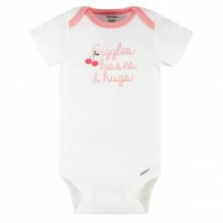 Hot Sale 🥰 Gerber® See What's New 3-Piece Baby 👧 Girls Cherry Kisses Short Sleeve Onesies® Bodysuits & Pants Set ❤️ 10 Gerber® See What's New 3-Piece Baby Girls Cherry Kisses Short Sleeve Onesies® Bodysuits & Pants Set