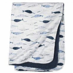 Just Born By Gerber® Blue Narwhal Printed Blanket