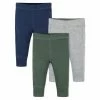Gerber® 3-Pack Baby Boys Green, Gray, & Blue Pants