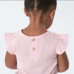 Gerber® Kids Infant & Toddler Girls Pink Gauze Flutter Sleeve Top BabyPreemie - 24M