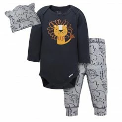Gerber® 3-Piece Baby Boys Roaring Adventure Onesies® Bodysuit, Pant, & Cap Set