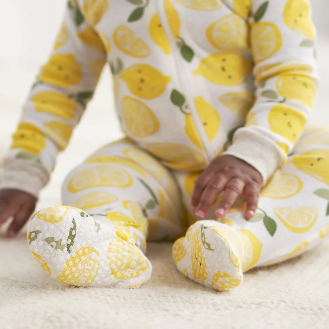 Cheapest 🛒 Gerber® See What's New 2-Pack Baby & Toddler 👧 Girls Lemon Squeeze Snug Fit Footed Cotton Pajamas 👏 3 Gerber® See What's New 2-Pack Baby & Toddler Girls Lemon Squeeze Snug Fit Footed Cotton Pajamas