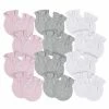 Gerber® 12-Pack Baby Neutral Pink, Gray, & White No Scratch Mittens BabyPreemie - 24M