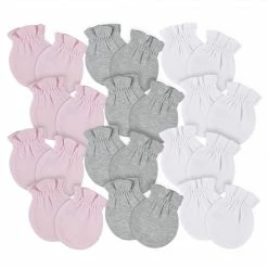 Gerber® 12-Pack Baby Neutral Pink, Gray, & White No Scratch Mittens BabyPreemie - 24M