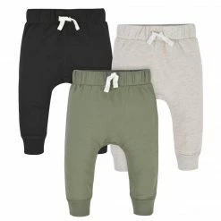 Gerber® BabyPreemie - 24M 3-Pack Baby & Toddler Boys Green & Black Premium Jogger