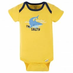 Gerber® 4-Pack Baby Boys Shark Zone Short Sleeve Onesies® Bodysuits See What's New