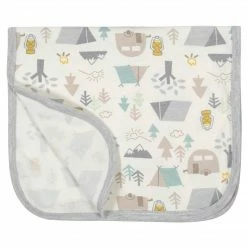 Gerber® Organic 3-Piece Baby Boys Bear Bib And Burp Set BabyPreemie - 24M